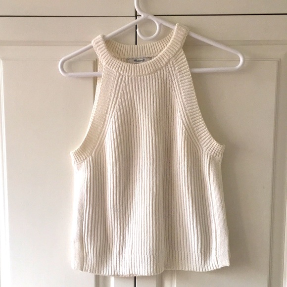 Madewell Tops - Madewell Valley Halter Neck Ribbed Tank Sweater